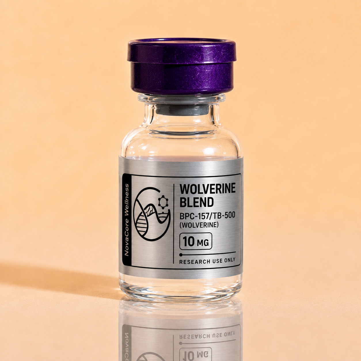Wolverine Blend research vial with purple cap